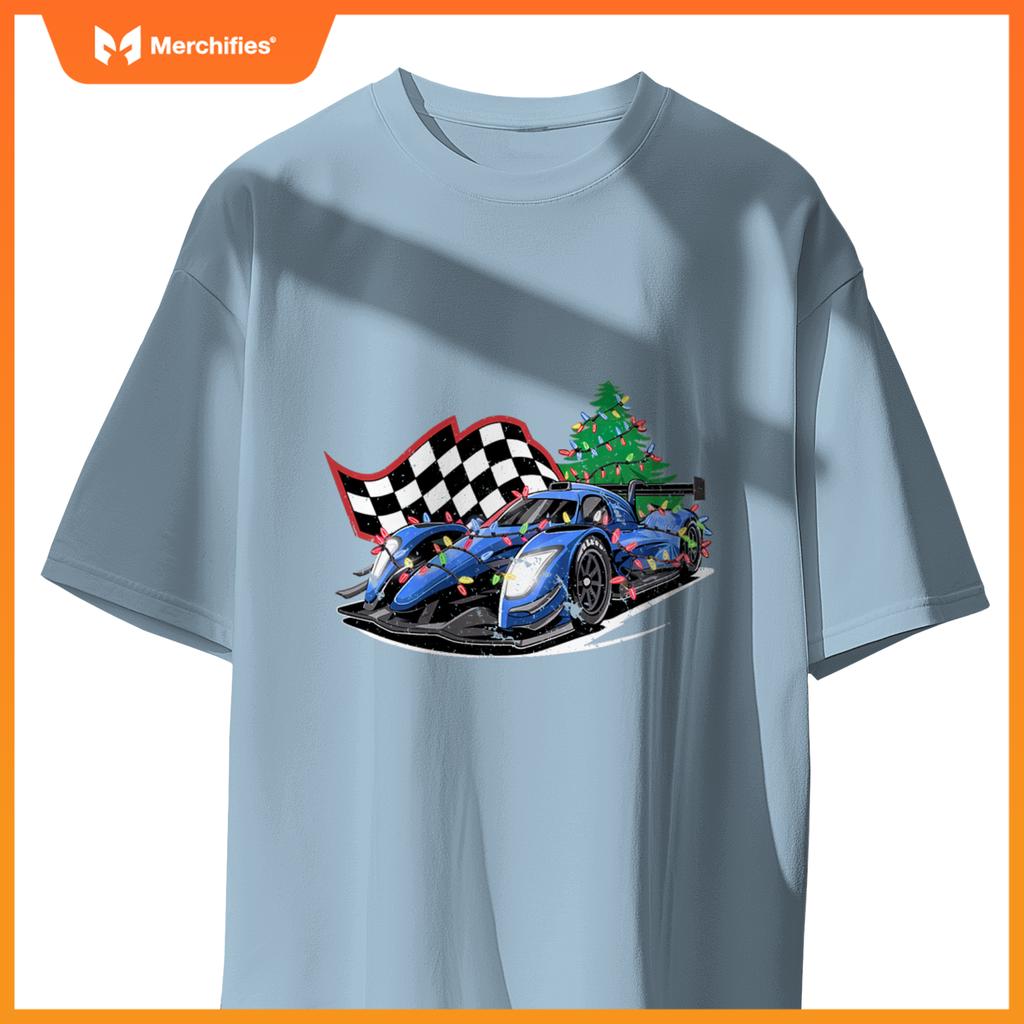 Mula Racecar Christmas Race Car Driver Racing Christmas T-Shirt
