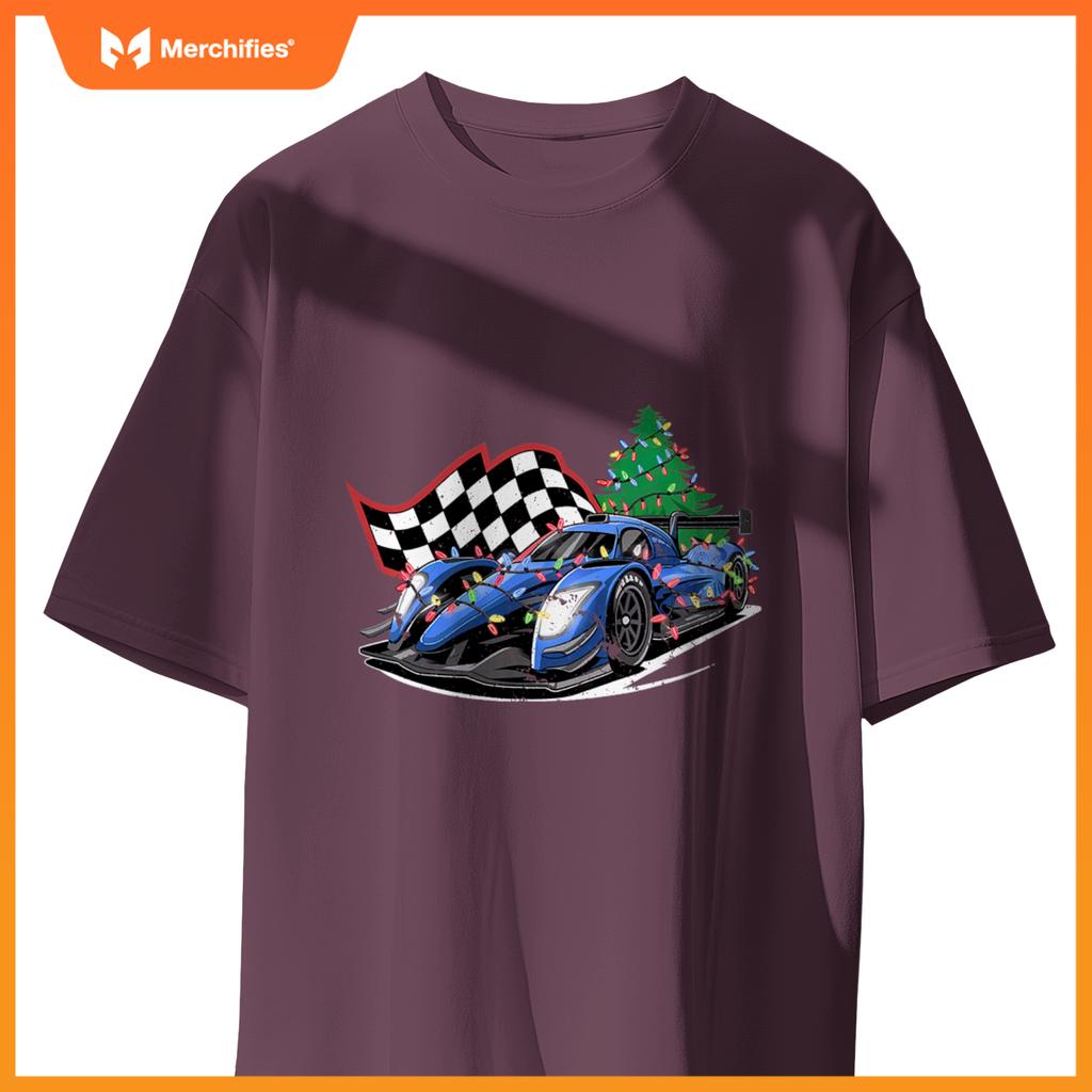 Mula Racecar Christmas Race Car Driver Racing Christmas T-Shirt