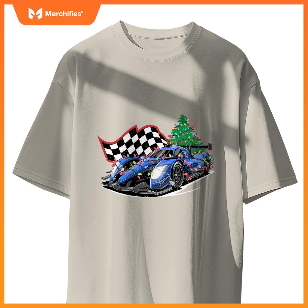 Mula Racecar Christmas Race Car Driver Racing Christmas T-Shirt