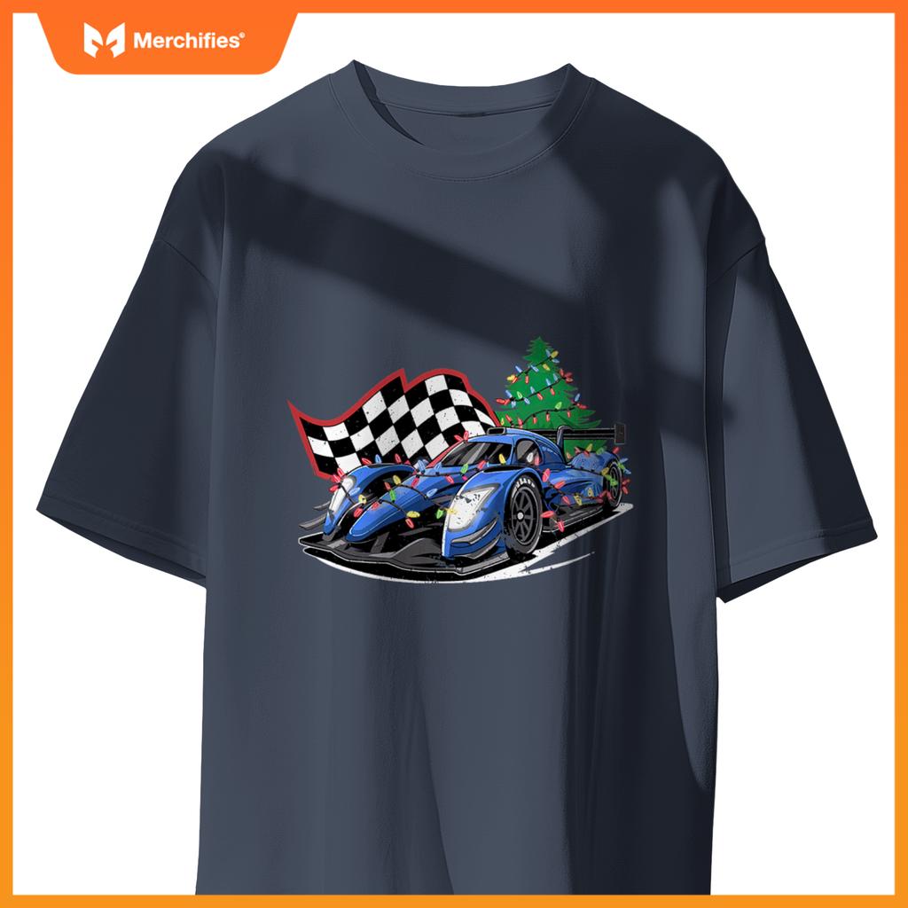 Mula Racecar Christmas Race Car Driver Racing Christmas T-Shirt