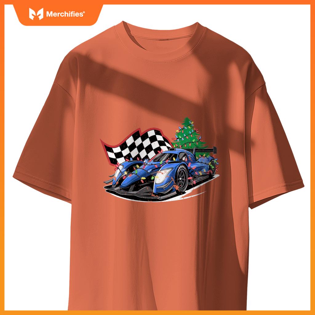 Mula Racecar Christmas Race Car Driver Racing Christmas T-Shirt