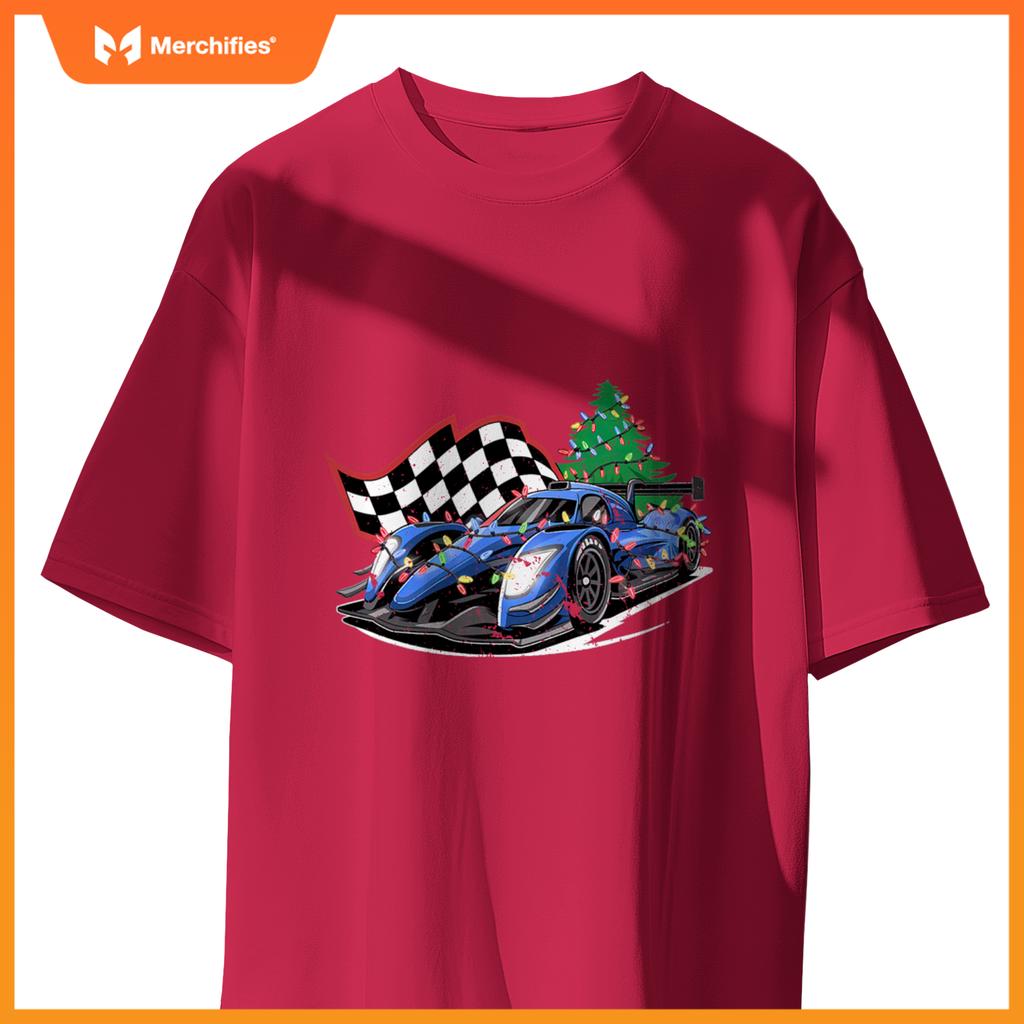 Mula Racecar Christmas Race Car Driver Racing Christmas T-Shirt
