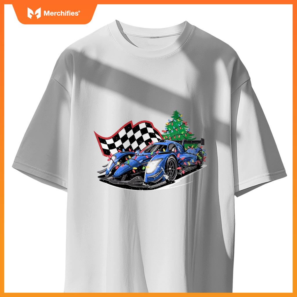 Mula Racecar Christmas Race Car Driver Racing Christmas T-Shirt