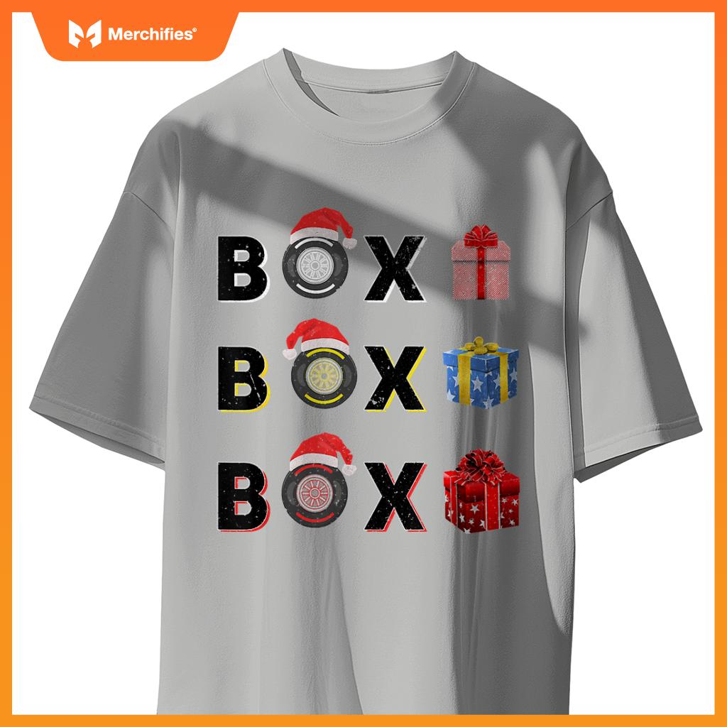 Mula Racing Car Tire Box Box Box Radio Call Fun Christmas T-Shirt