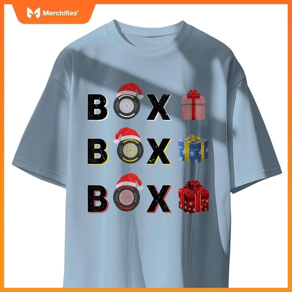 Mula Racing Car Tire Box Box Box Radio Call Fun Christmas T-Shirt
