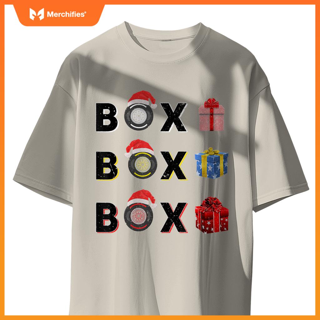 Mula Racing Car Tire Box Box Box Radio Call Fun Christmas T-Shirt