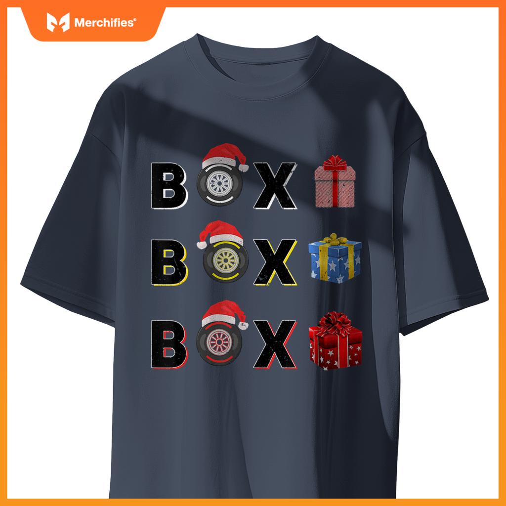 Mula Racing Car Tire Box Box Box Radio Call Fun Christmas T-Shirt