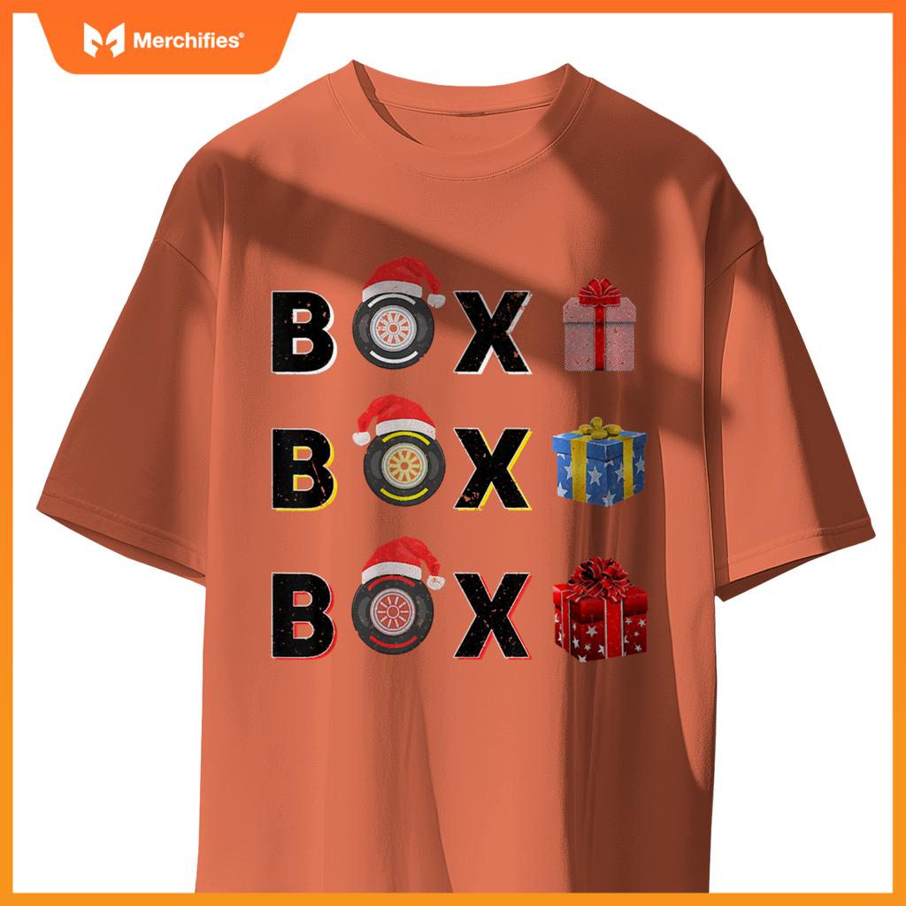 Mula Racing Car Tire Box Box Box Radio Call Fun Christmas T-Shirt