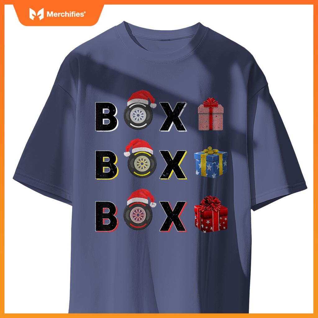 Mula Racing Car Tire Box Box Box Radio Call Fun Christmas T-Shirt
