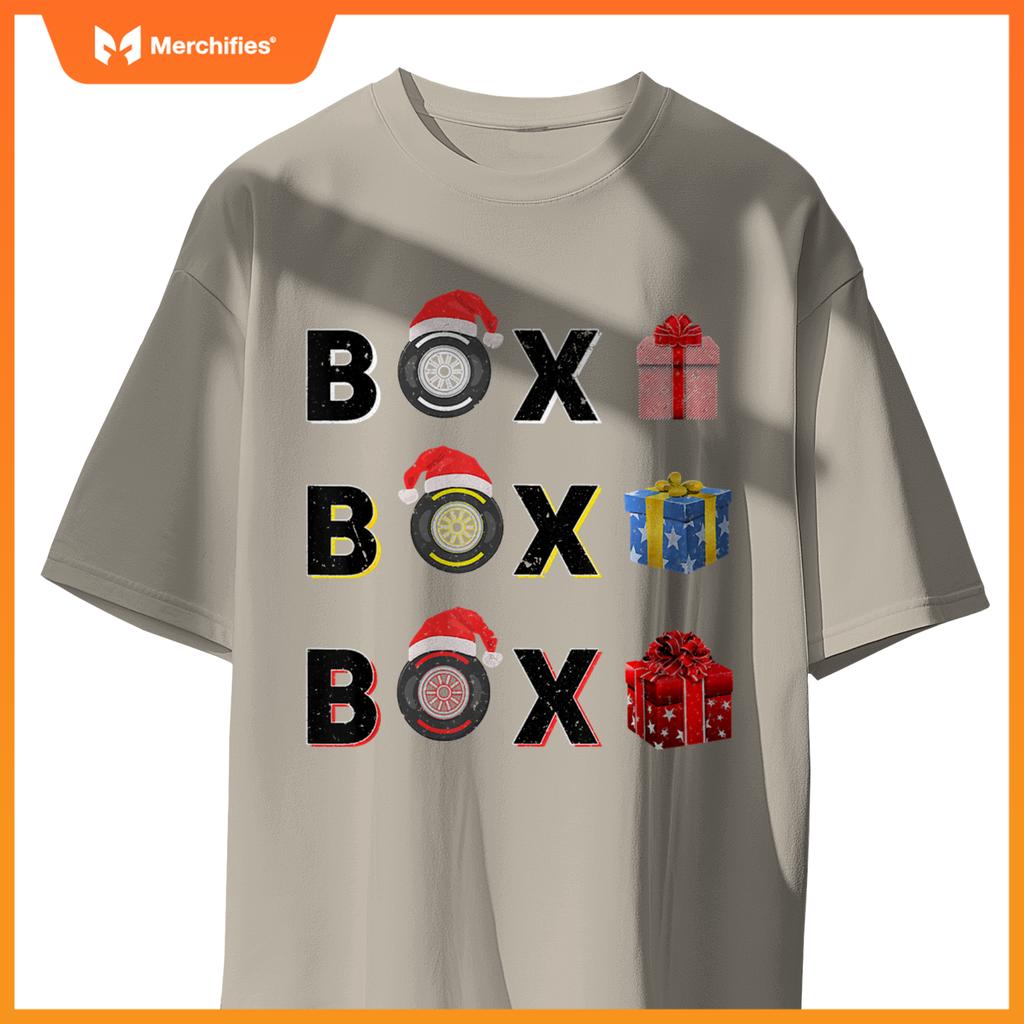 Mula Racing Car Tire Box Box Box Radio Call Fun Christmas T-Shirt