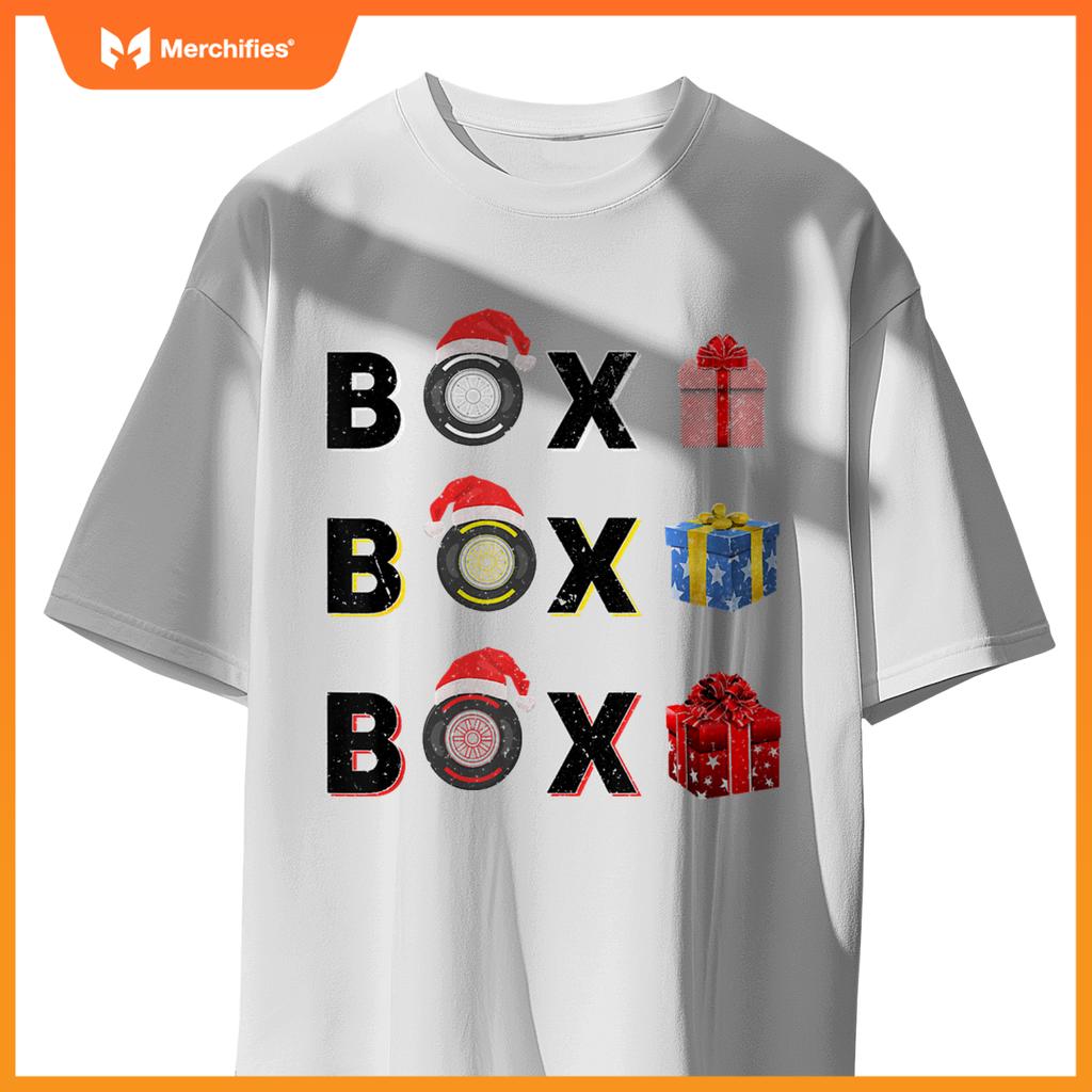 Mula Racing Car Tire Box Box Box Radio Call Fun Christmas T-Shirt