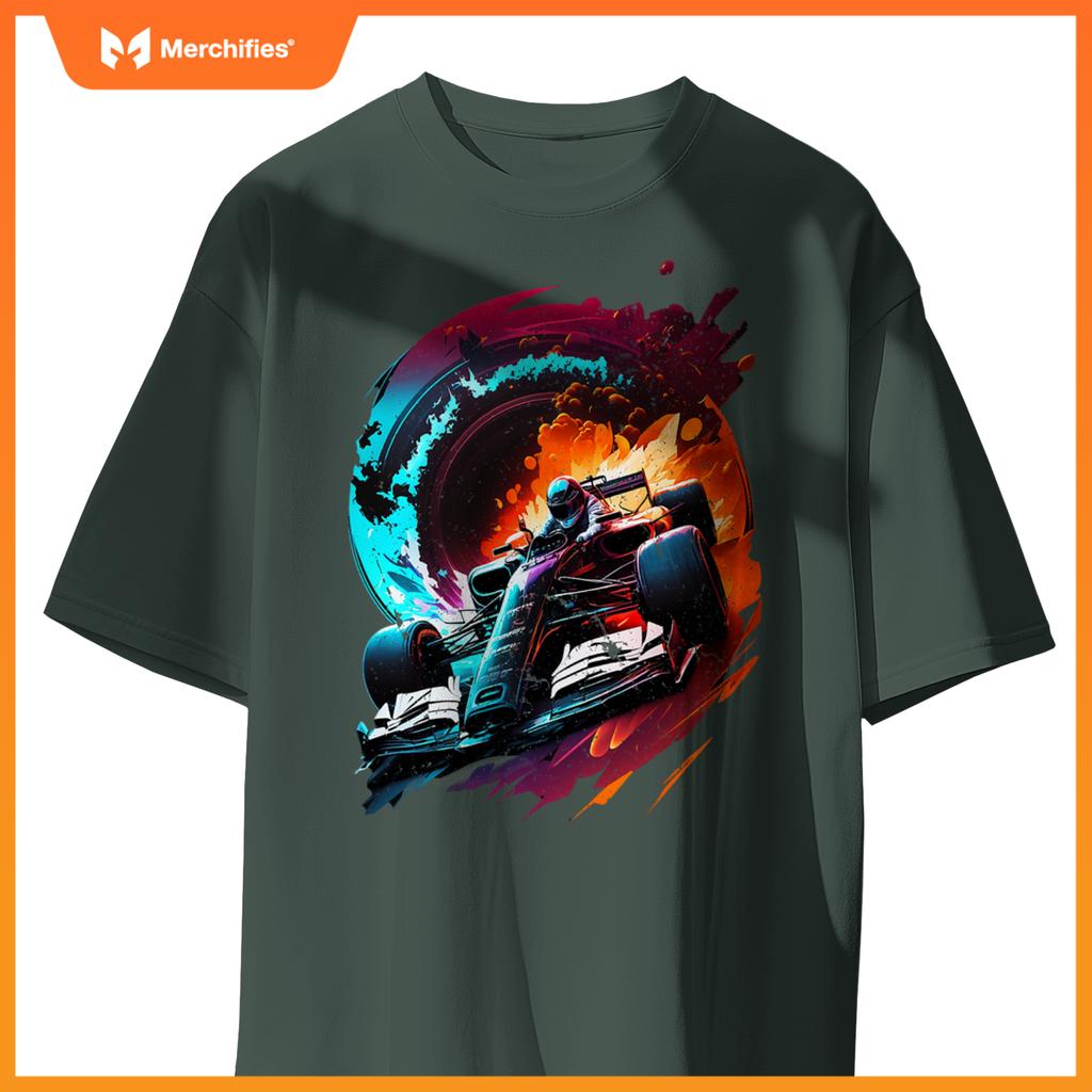 Mula Racing Open Wheel Race Car On Racing Track T-Shirt