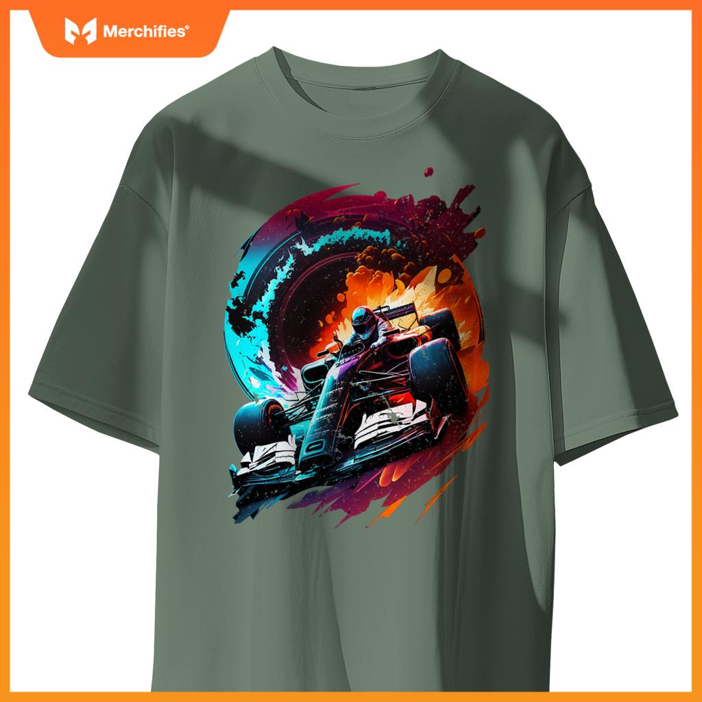 Mula Racing Open Wheel Race Car On Racing Track T-Shirt
