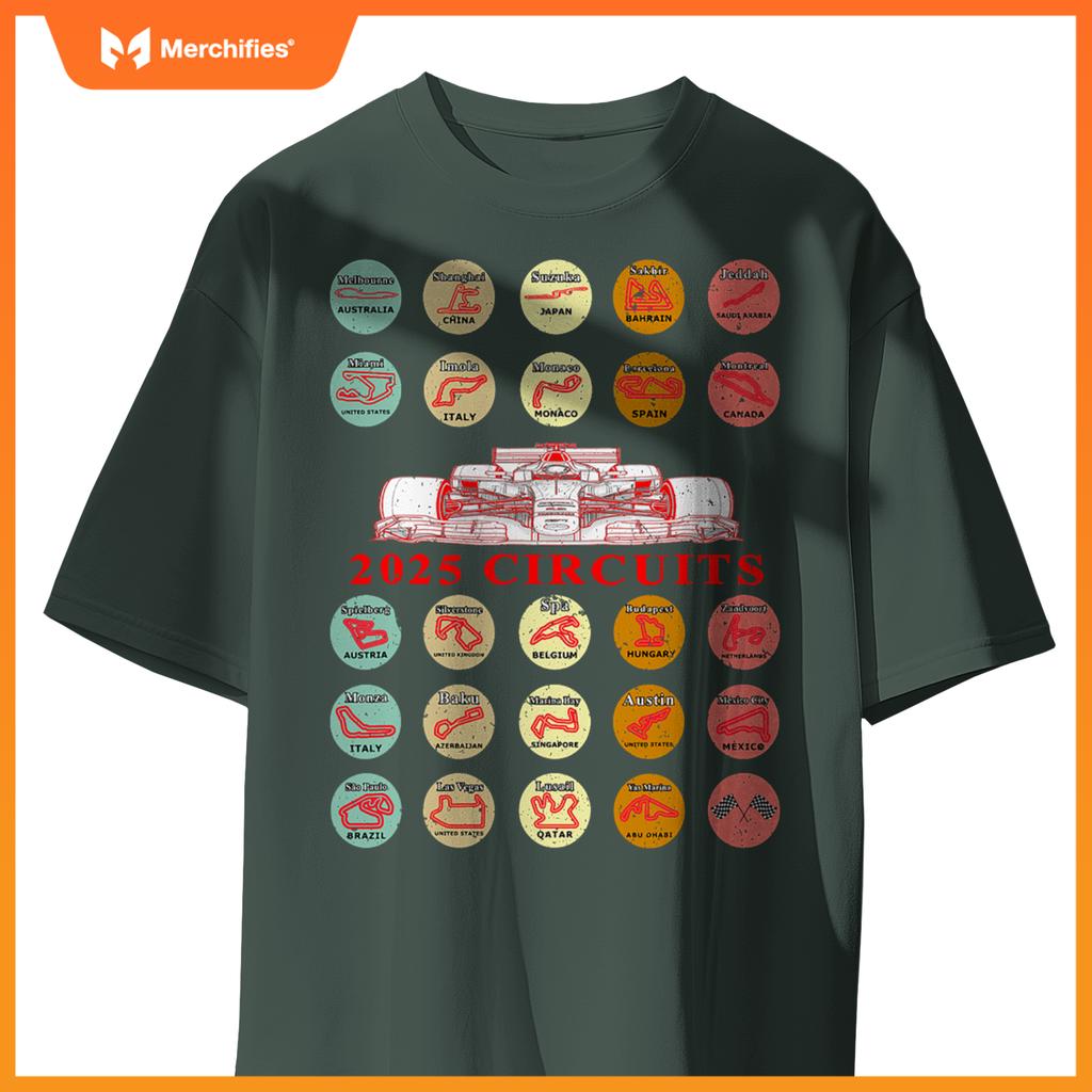 Mula Racing Schedule 2025 Car Tracks Fan T-Shirt