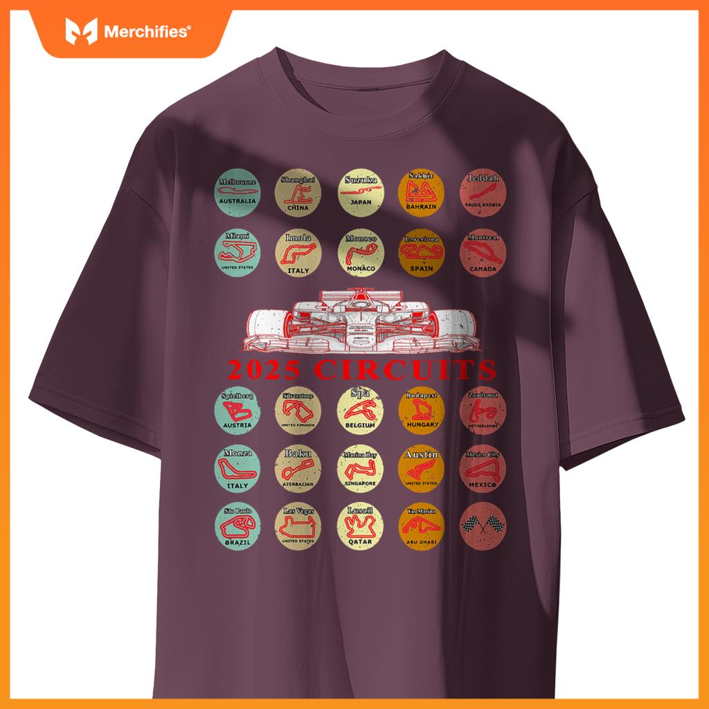 Mula Racing Schedule 2025 Car Tracks Fan T-Shirt