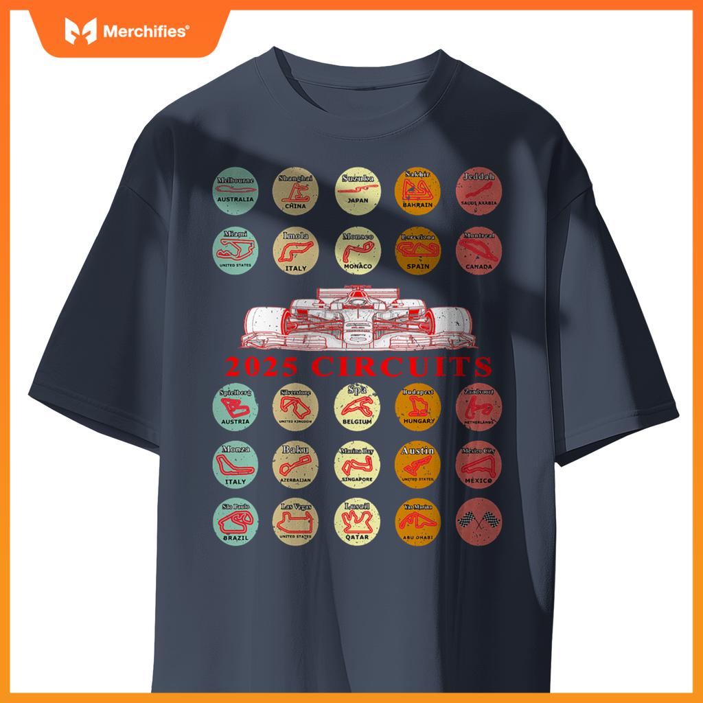 Mula Racing Schedule 2025 Car Tracks Fan T-Shirt