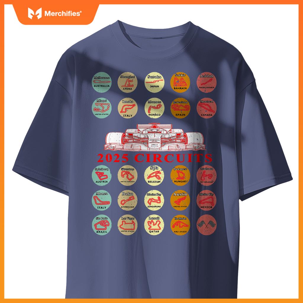 Mula Racing Schedule 2025 Car Tracks Fan T-Shirt