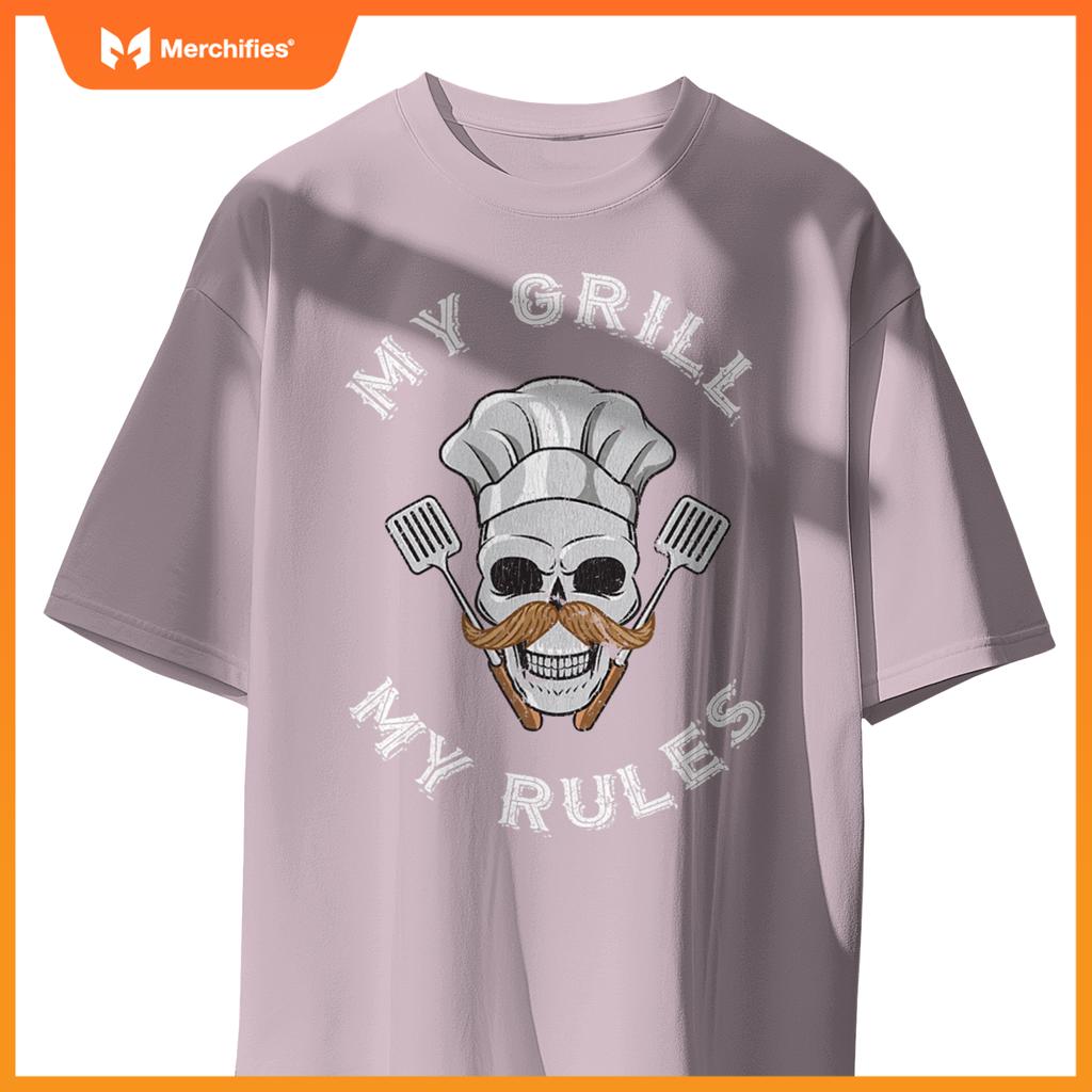 My Grill My Rules - Skull Grilling Tools Chef Hat T-Shirt