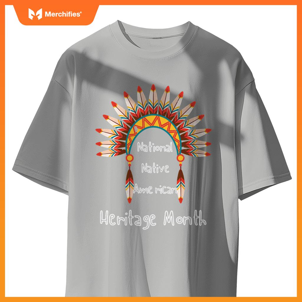 National Native American Heritage Month Heart Watercolor T-Shirt