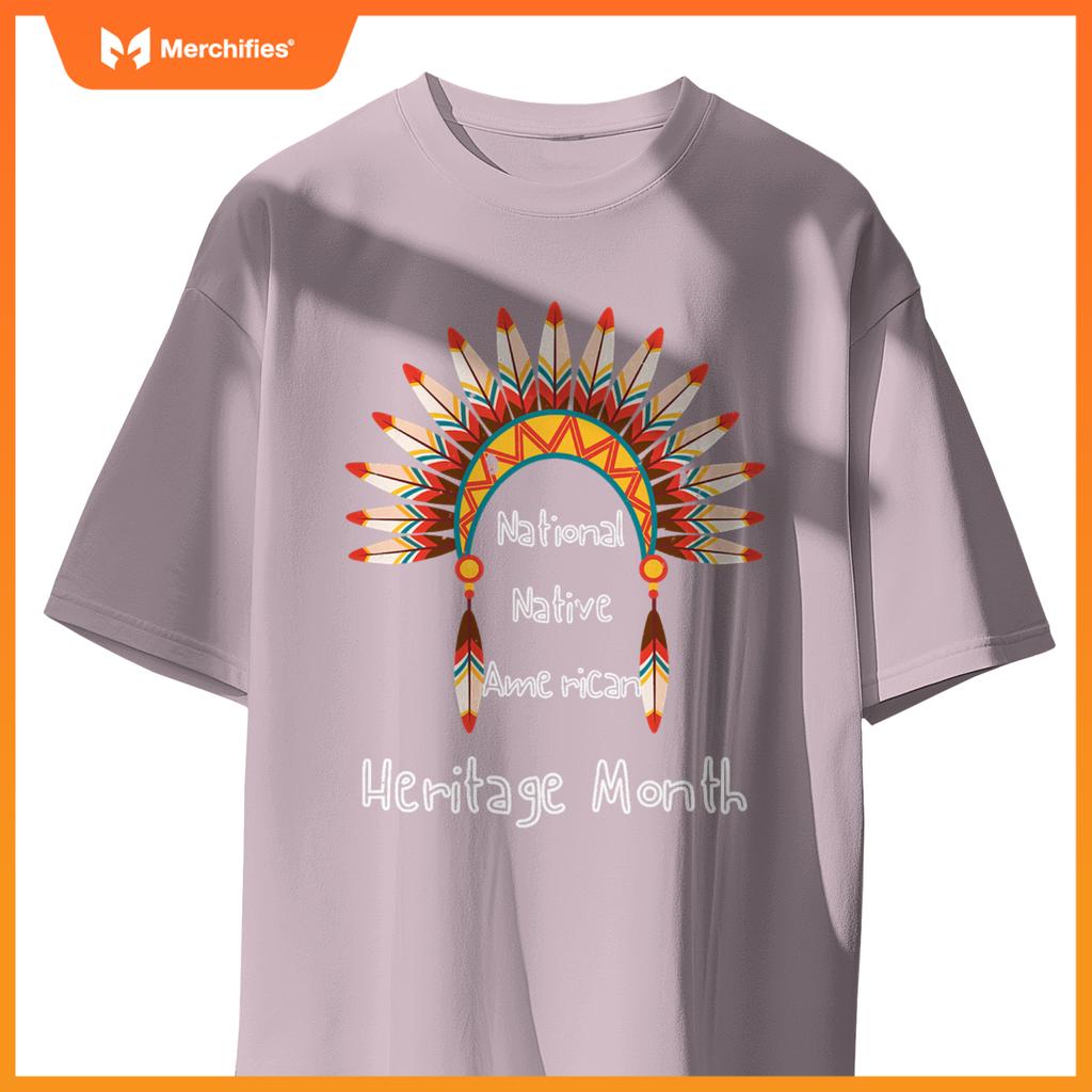 National Native American Heritage Month Heart Watercolor T-Shirt