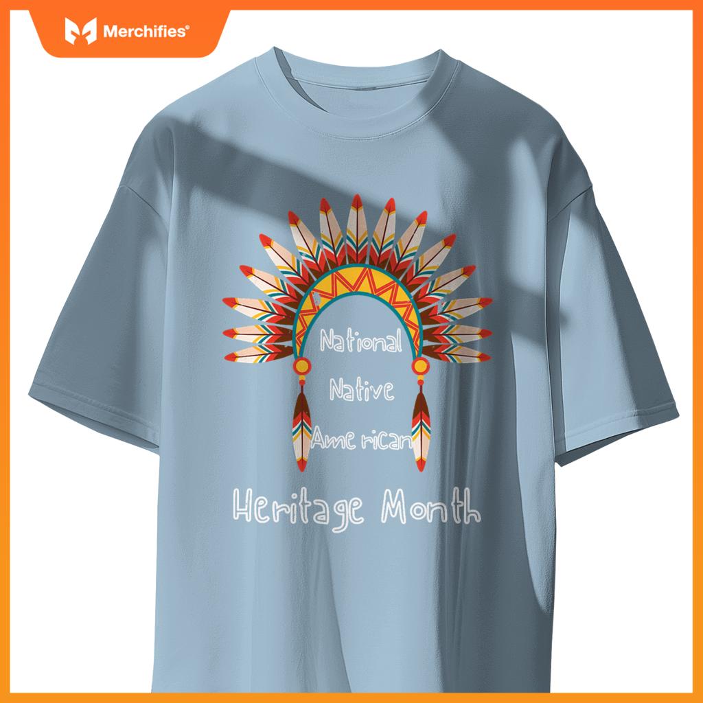 National Native American Heritage Month Heart Watercolor T-Shirt