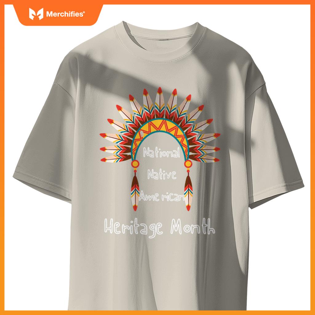 National Native American Heritage Month Heart Watercolor T-Shirt