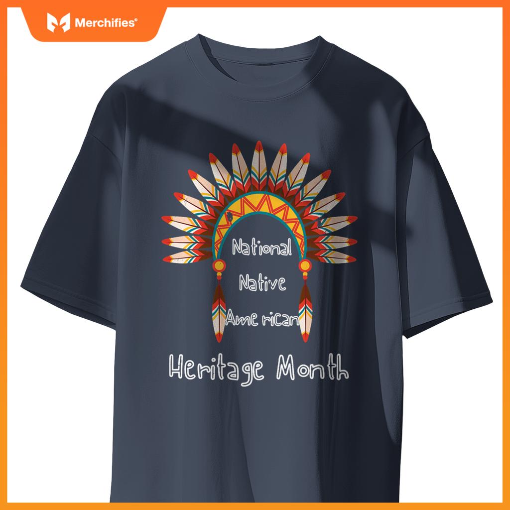 National Native American Heritage Month Heart Watercolor T-Shirt