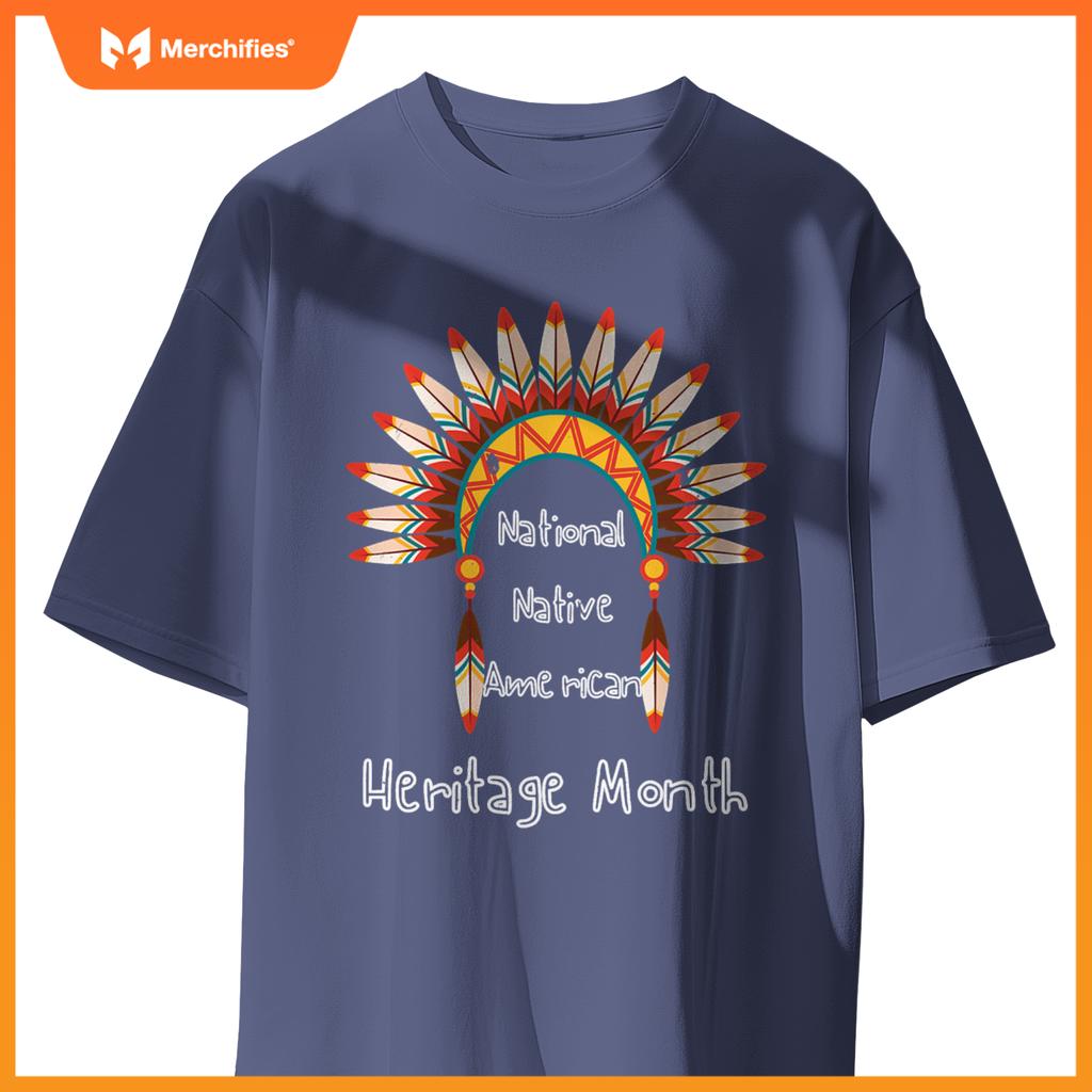 National Native American Heritage Month Heart Watercolor T-Shirt