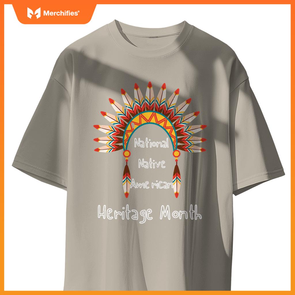 National Native American Heritage Month Heart Watercolor T-Shirt