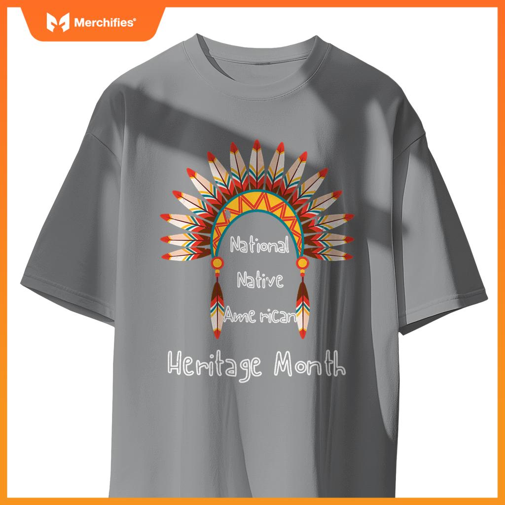 National Native American Heritage Month Heart Watercolor T-Shirt