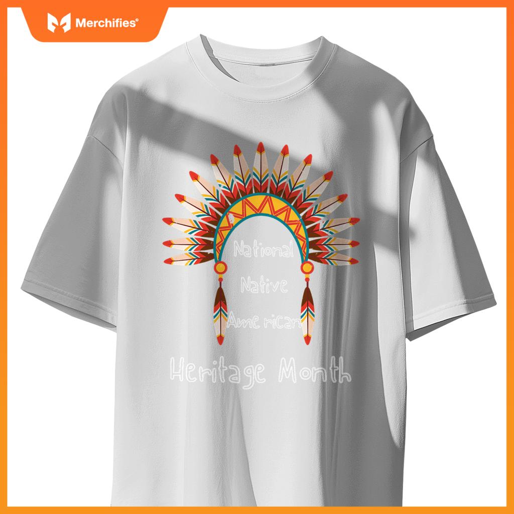 National Native American Heritage Month Heart Watercolor T-Shirt