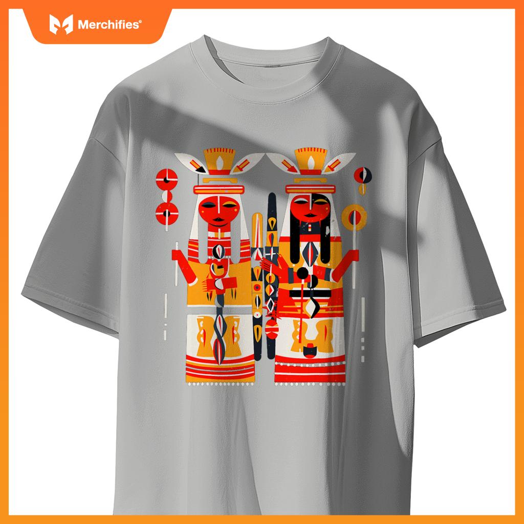 Native American Art Style Hopi Katsina Dolls T-Shirt