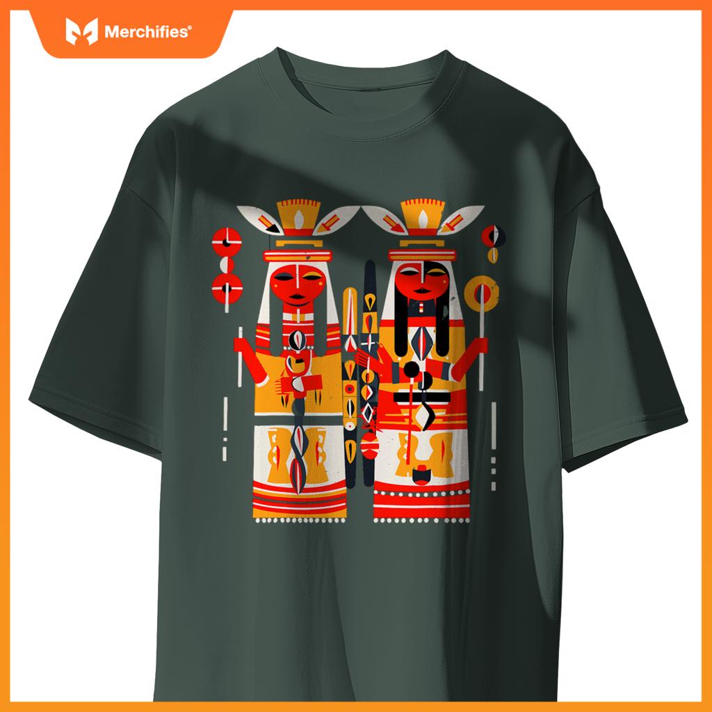 Native American Art Style Hopi Katsina Dolls T-Shirt