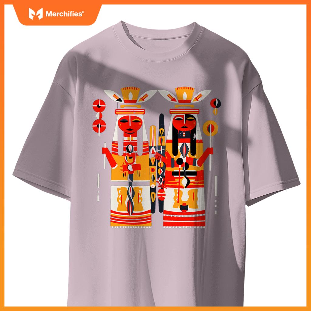 Native American Art Style Hopi Katsina Dolls T-Shirt