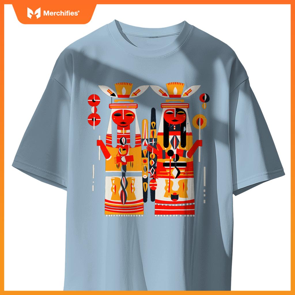 Native American Art Style Hopi Katsina Dolls T-Shirt