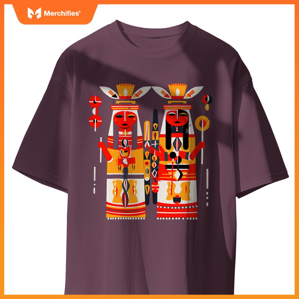 Native American Art Style Hopi Katsina Dolls T-Shirt