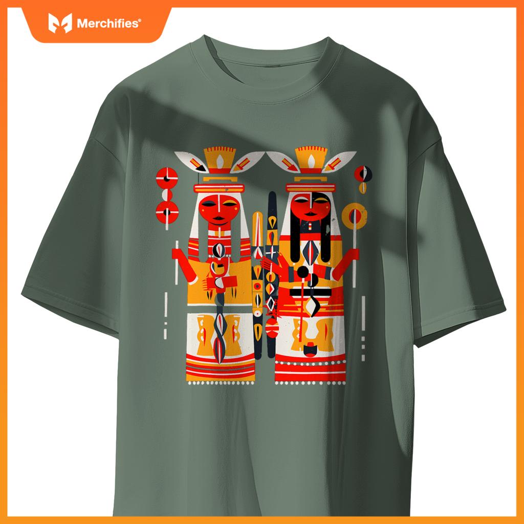 Native American Art Style Hopi Katsina Dolls T-Shirt