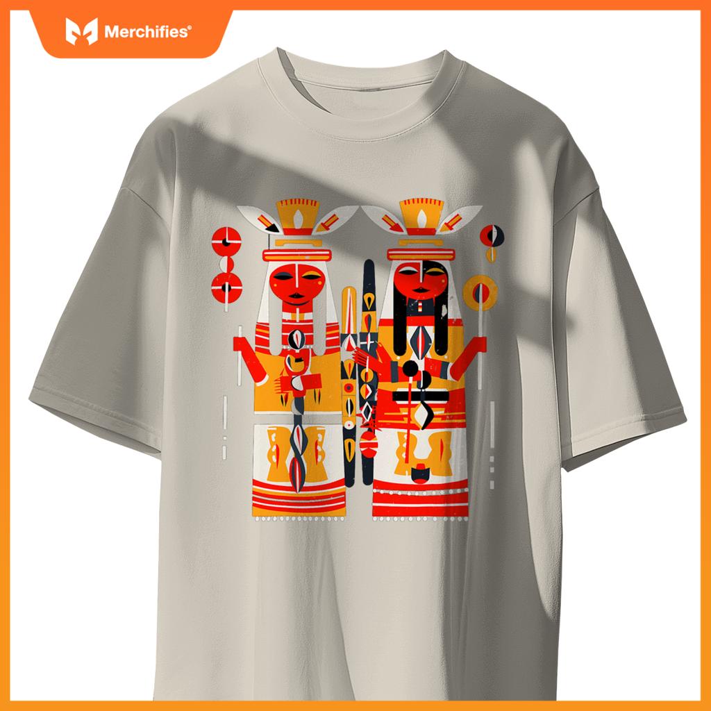 Native American Art Style Hopi Katsina Dolls T-Shirt