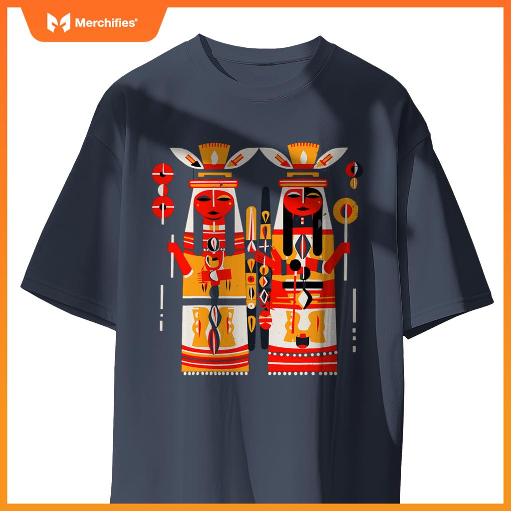 Native American Art Style Hopi Katsina Dolls T-Shirt