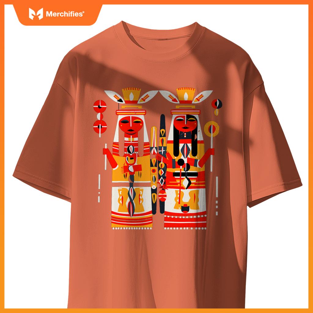 Native American Art Style Hopi Katsina Dolls T-Shirt