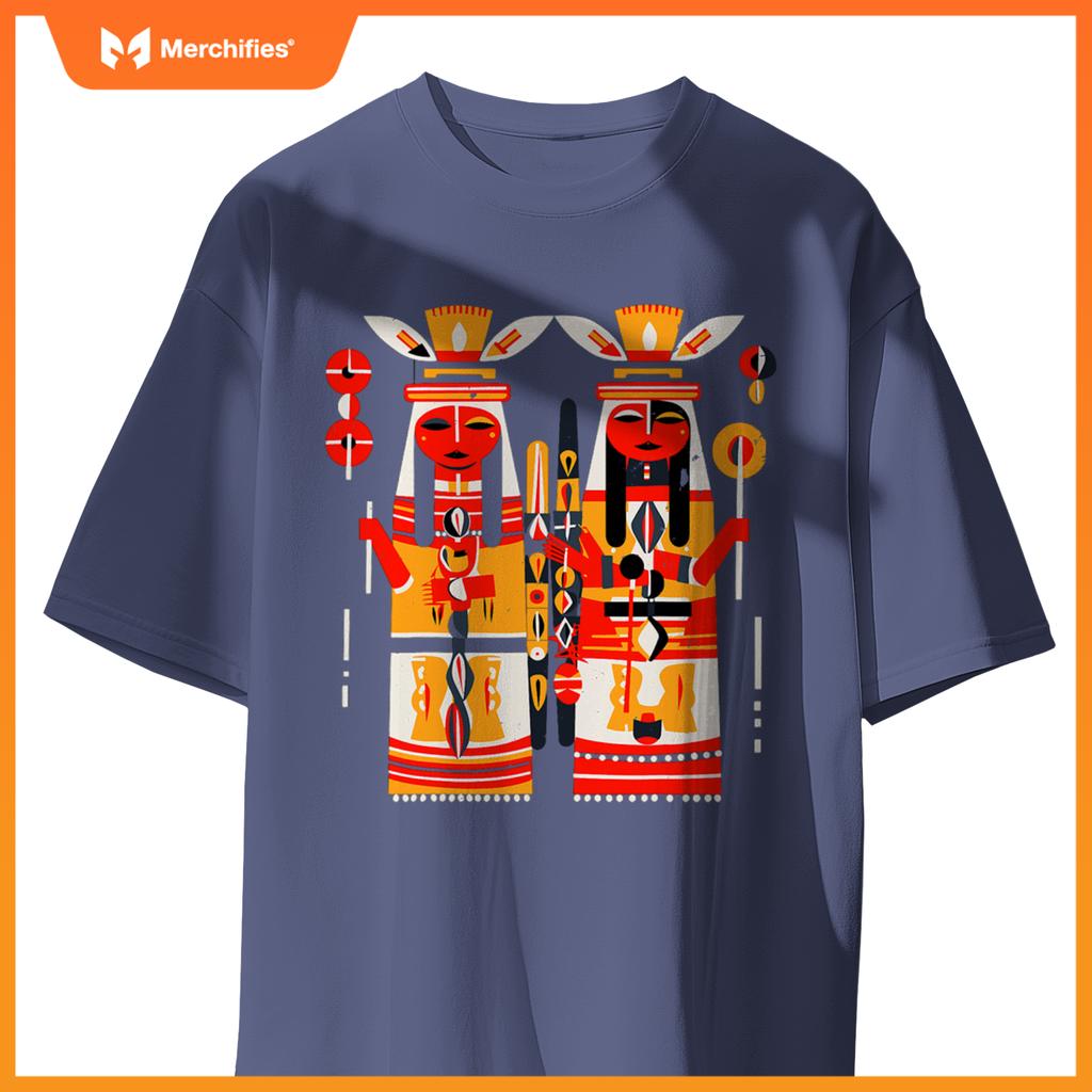 Native American Art Style Hopi Katsina Dolls T-Shirt