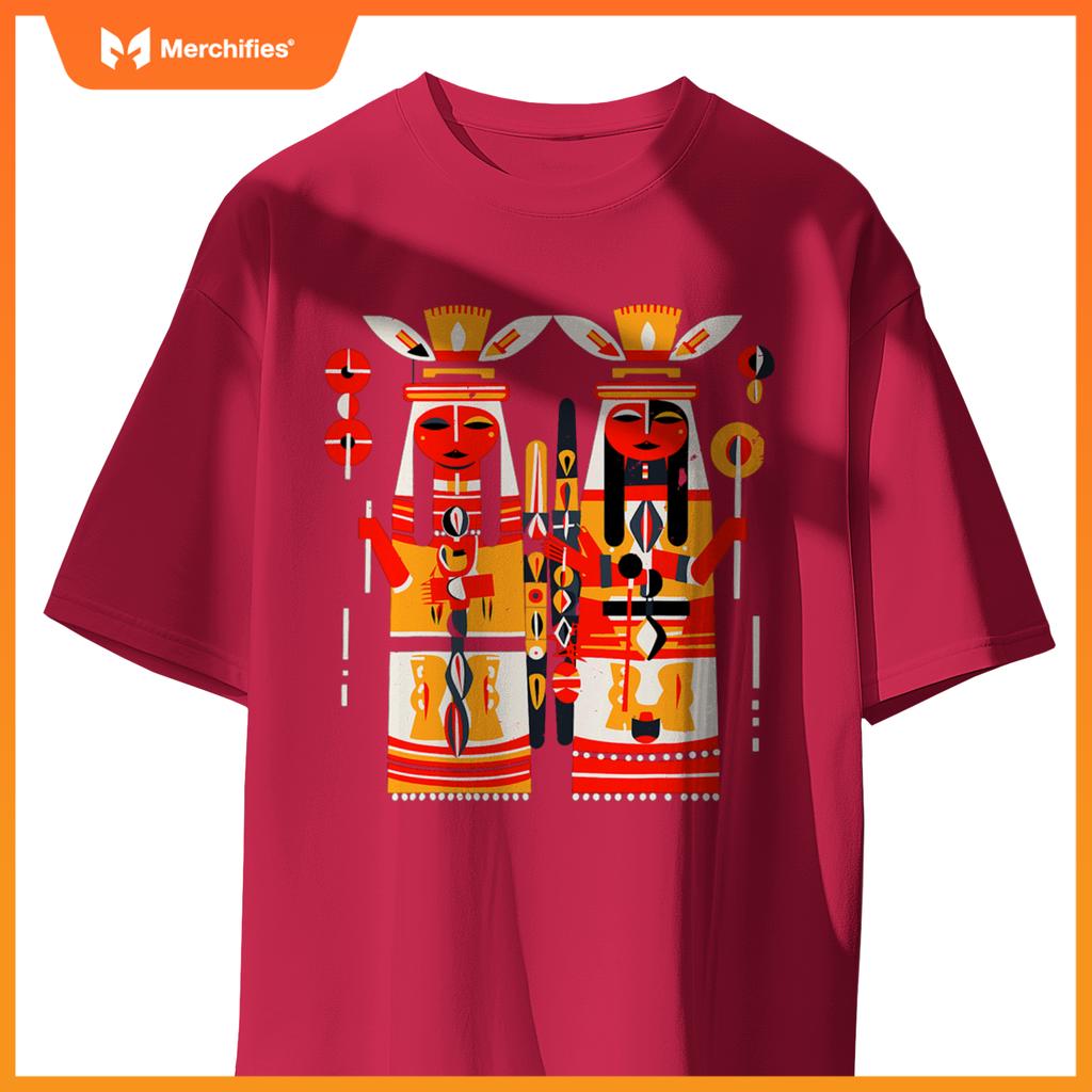 Native American Art Style Hopi Katsina Dolls T-Shirt