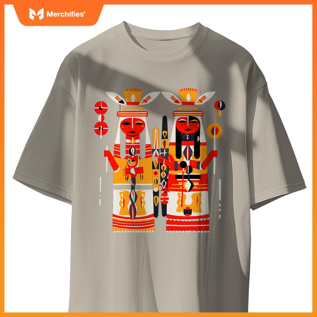 Native American Art Style Hopi Katsina Dolls T-Shirt