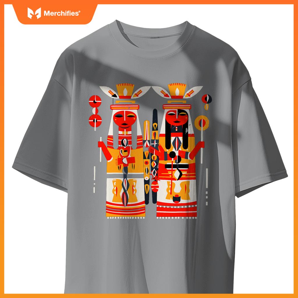 Native American Art Style Hopi Katsina Dolls T-Shirt