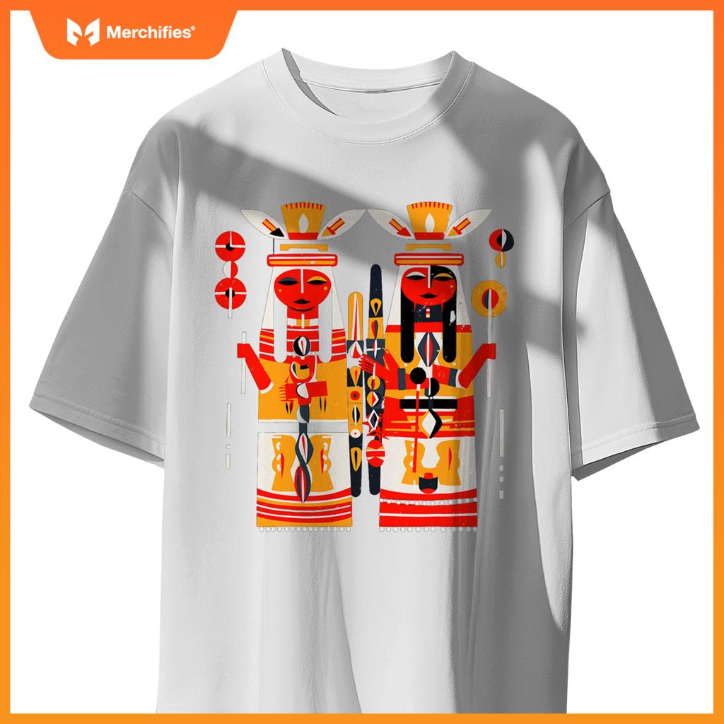 Native American Art Style Hopi Katsina Dolls T-Shirt