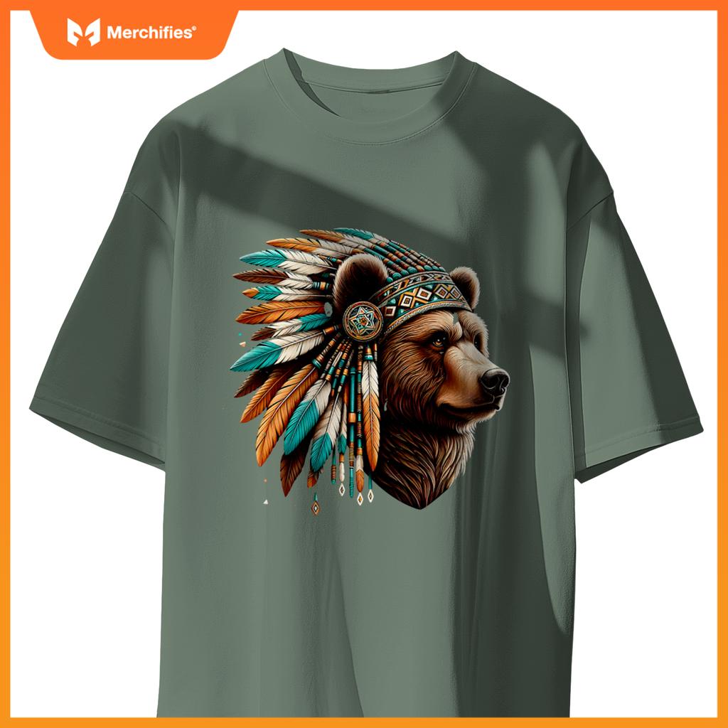 Native American Bear Artwork Native American Heritage T-Shirt