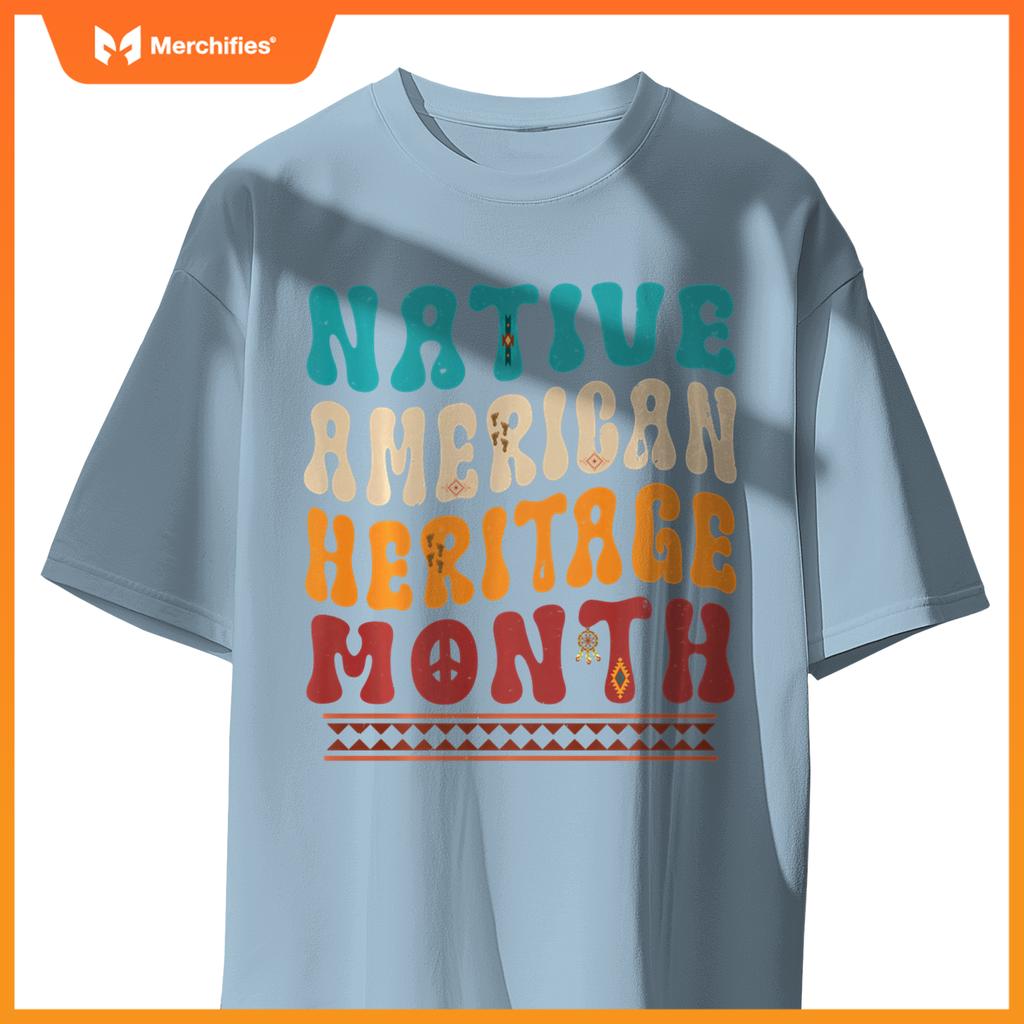 Native American Heritage Month American Indian Day Groovy T-Shirt