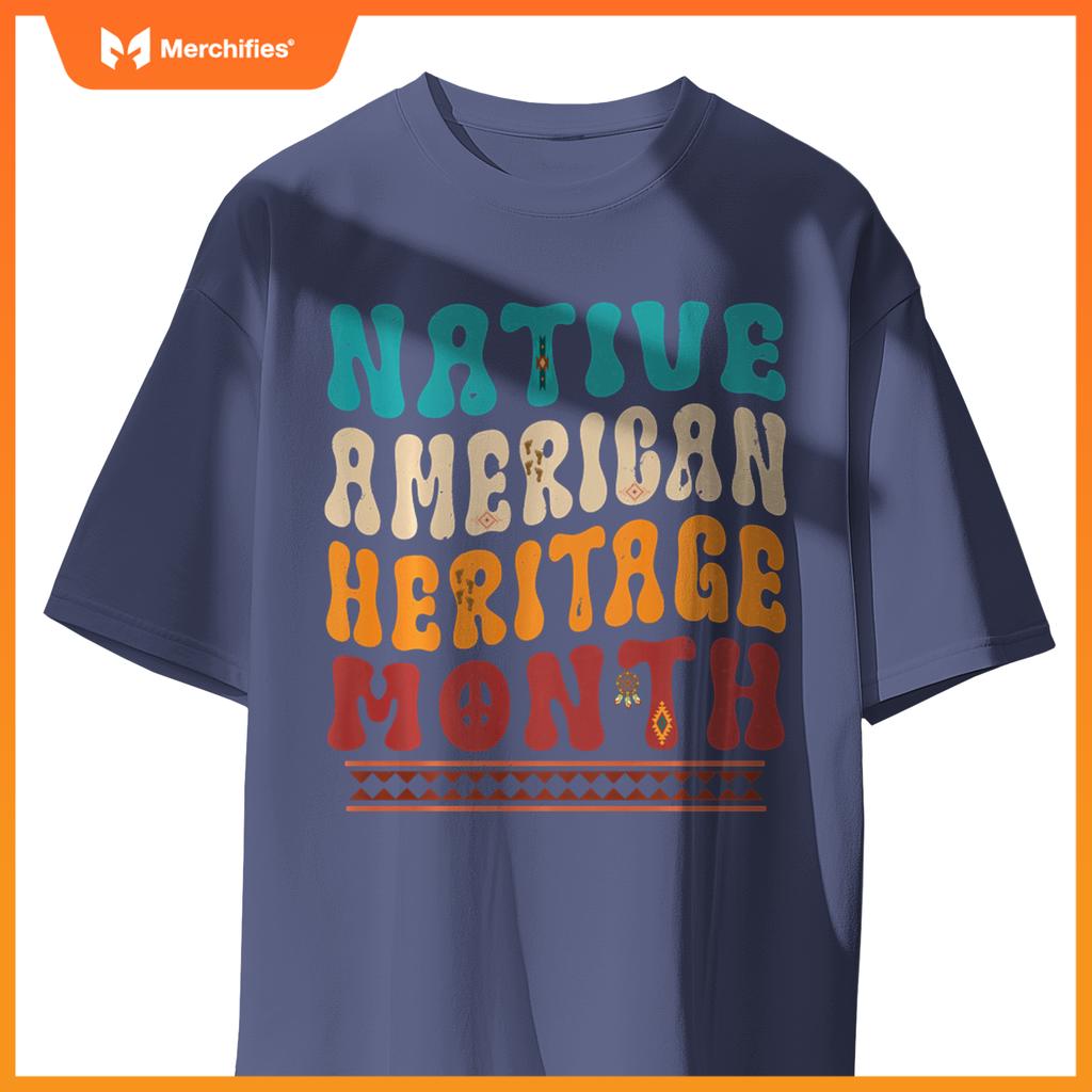 Native American Heritage Month American Indian Day Groovy T-Shirt