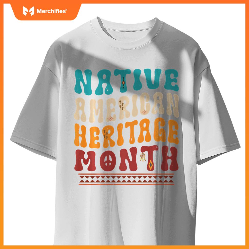 Native American Heritage Month American Indian Day Groovy T-Shirt