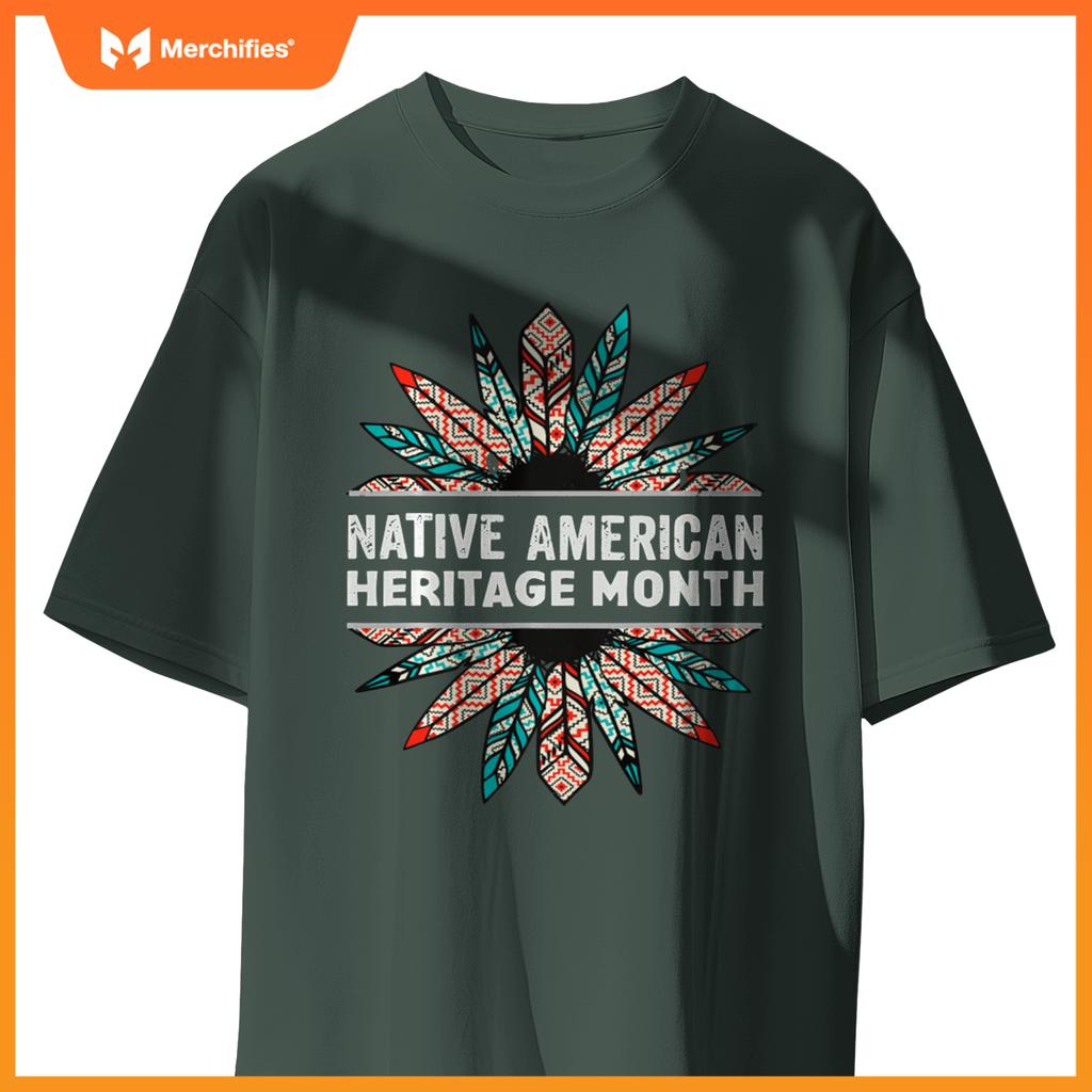 Native American Heritage Month Sunflower Indigenous Women T-Shirt